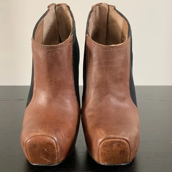 JESSICA SIMPSON distressed leather ankle bootie - Picture 2 of 16